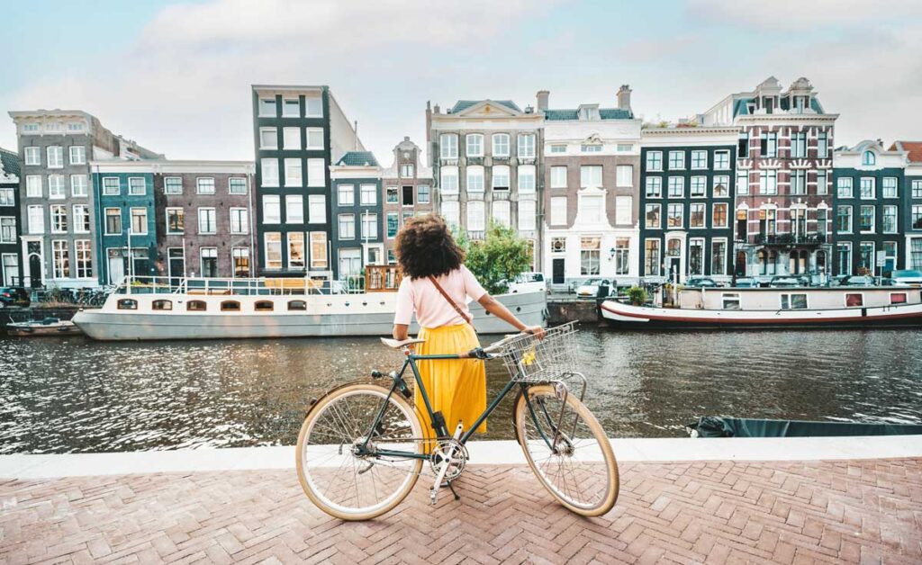 Girl And Bicycle